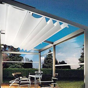 Bạt che nắng mưa dạng xếp lớp