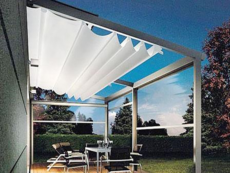 Bạt che nắng mưa dạng xếp lớp Bạt che nắng mưa dạng xếp lớp